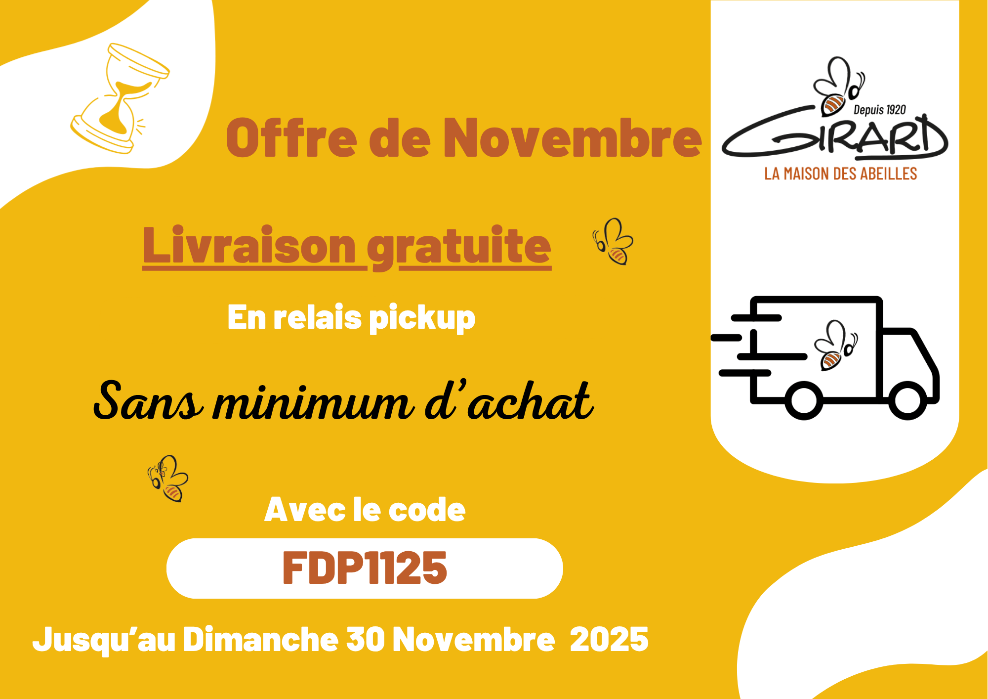 Miel Girard - Livraison gratuite Pickup 